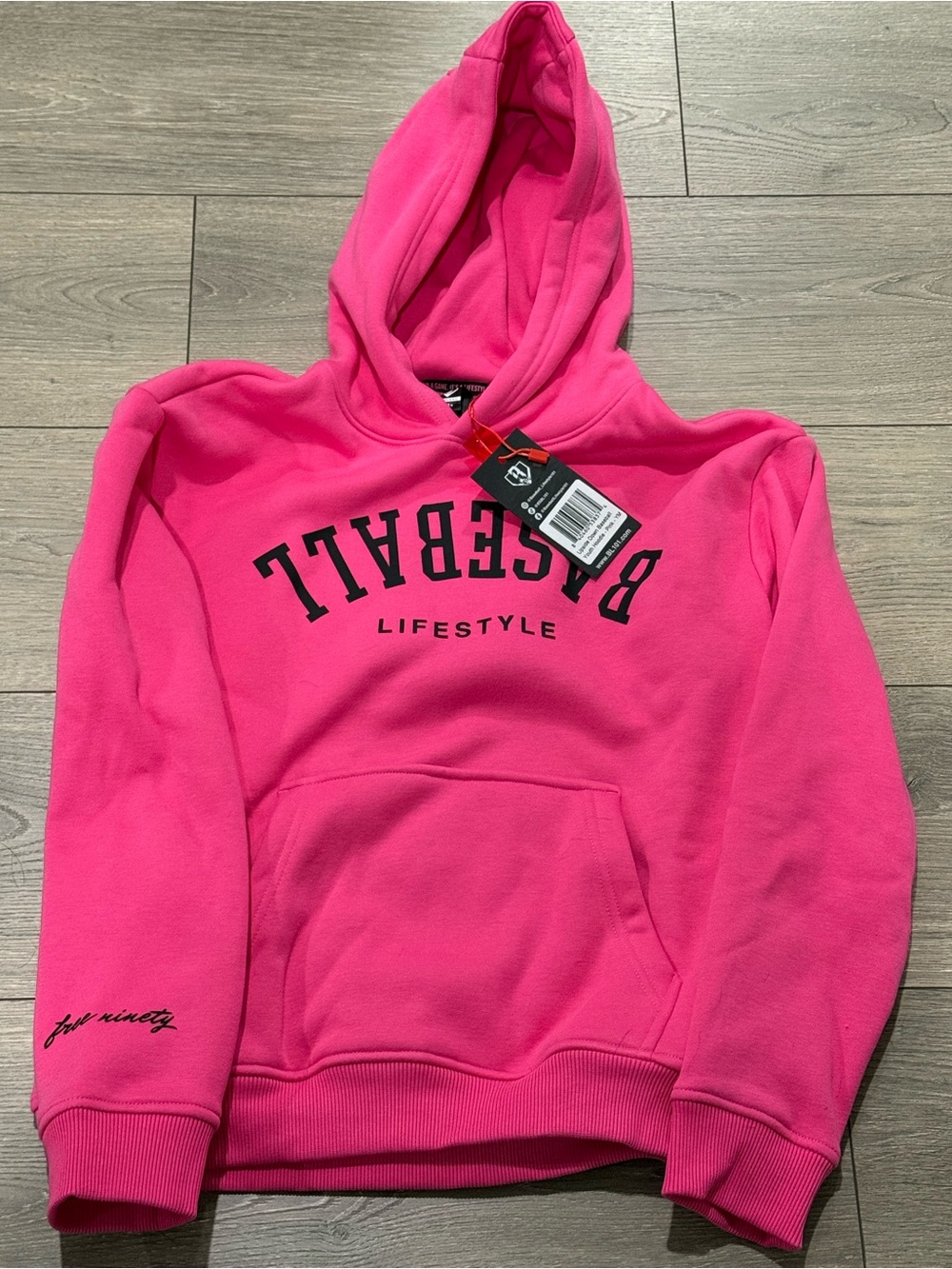 Baseball Lifestyle Kid’s Pink Hoodie Sweatshirt- Medium NWT